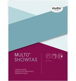 Multo Multo geperforeerde showtas ft A4, 23-gaatsperforatie, 80 micron, gekorreld, pak van 10 stuks