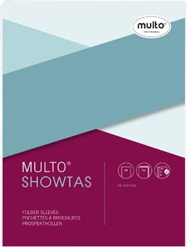Multo Multo geperforeerde showtas ft A4, 23-gaatsperforatie, 80 micron, gekorreld, pak van 10 stuks