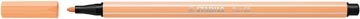 Stabilo STABILO Pen 68 viltstift, pastel oranje — levering per 10