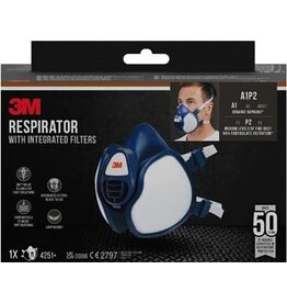 3M 3M mondmasker met geïntegreerde filters, herbruikbaar, biedt A1P2 ademhalingsbescherming