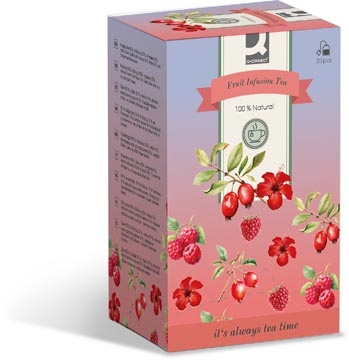 Q-CONNECT Q-CONNECT thee, fruit infusion, zakje van 1,5 g, doos van 20 zakjes