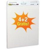 Post-It Super Sticky Post-it meeting chart, ft 63,5 x 77,5 cm, blanco, 30 vel, pak van 4 + 2 gratis