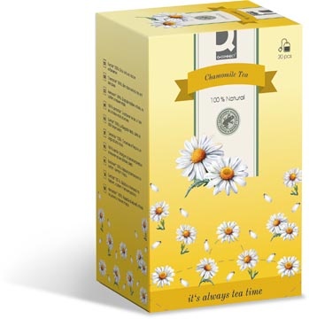 Q-CONNECT Q-CONNECT thee, kamille, zakje van 1,5 g, doos van 20 zakjes