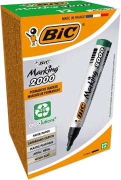Bic Bic permanent marker 2000-2300 groen, schrijfbreedte 1,7 mm, ronde punt