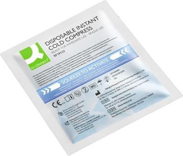 Q-CONNECT Q-CONNECT koud kompres, 13 x 14 cm, eenmalig gebruik, doos van 10 stuks