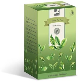 Q-CONNECT Q-CONNECT thee, Green tea pure, zakje van 1,5 g, doos van 20 zakjes
