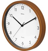 Maul MAUL wandklok Grain, quartz, diameter 31 cm, kunststof kader, donker hout