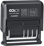 Colop Colop tekststempel Mini-Info Dater S 120/WD, met datum en 12 verschillende woorden, frans
