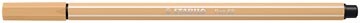 Stabilo STABILO Pen 68 viltstift, lichtbruin — levering per 10