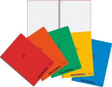 Aurora Aurora Writing 80 spiraalschrift, ft 29,5 x 21 cm, 120 bladzijden, geruit 5 mm