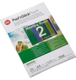 GBC GBC Peel'n Stick lamineerhoes ft A4, 150 micron (2 x 75 micron), mat, pak van 25 stuks