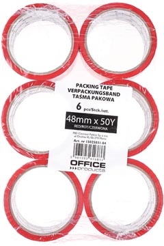 Office Products OFFICE products verpakkingstape, 48 mm x 46 m, rood