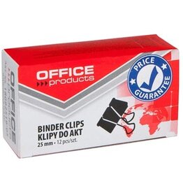 Office Products OFFICE products foldbackclip, zwart, 25 mm, doos van 12 stuks
