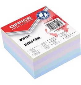 Office Products OFFICE products memokubus, gelijmd, 8,5 x 8,5 x 4 cm, geassorteerde pastelkleuren