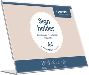 Europel Europel folderhouder, met L-voet, ft  A4 liggend