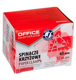 Office Products OFFICE products vlinderklemmen, 65 mm, gegalvaniseerd, doos van 12 stuks