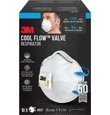 3M 3M Cool Flow stofmasker, FFP2, met ventiel, pak van 10 stuks