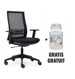 Euroseats ACTIE EUROSEATS: 1 x bureaustoel Canillo (ref. CAN2010) + GRATIS 1 x Yankee kaars, 623 g