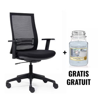 Euroseats ACTIE EUROSEATS: 1 x bureaustoel Canillo (ref. CAN2010) + GRATIS 1 x Yankee kaars, 623 g