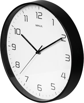 Maul MAUL wandklok Drip, quartz, diameter 30,5 cm, kunststof kader, zwart