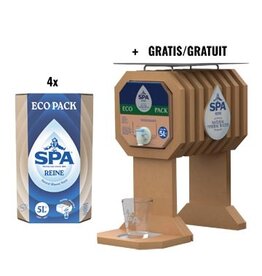 Spa Reine ACTIE SPA: 4 x Spa Reine, eco pack van 5 l (ref. 051829) + GRATIS 1 x dispenser