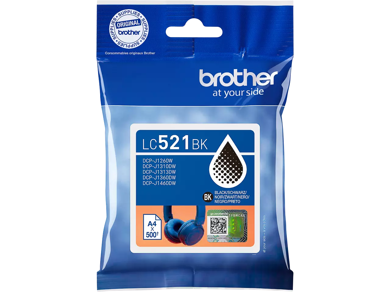 BROTHER (LC521BK) DCP ink black 500pages (original)
