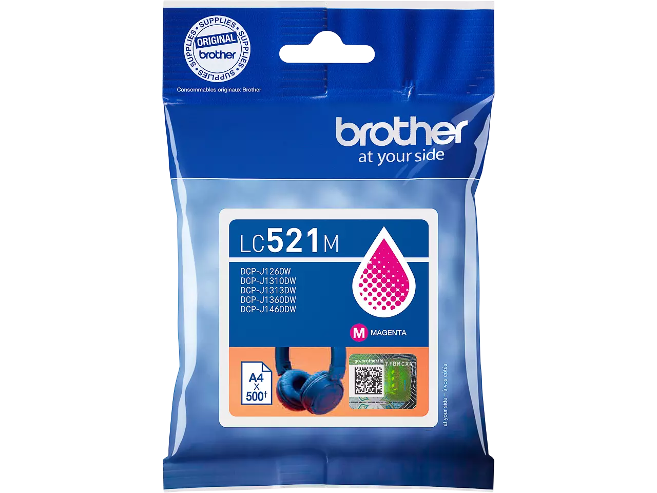 Brother Brother inktcartridge, 500 pagina's, OEM LC-521M, magenta