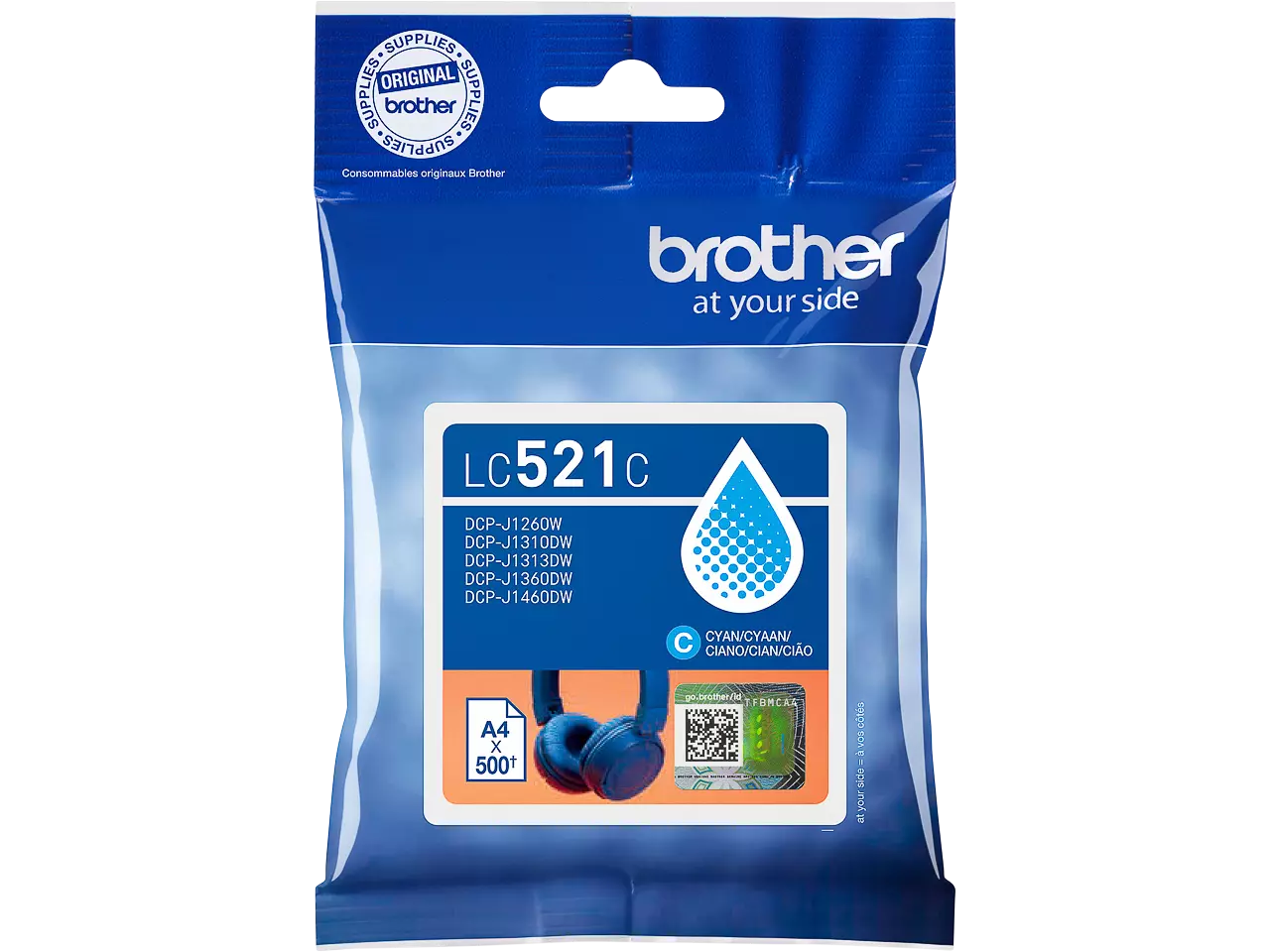 BROTHER (LC521C) DCP ink cyan 500pages (original)