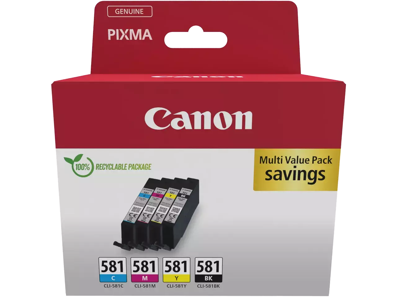 Canon Canon inktcartridge CLI-581, 200 - 250 pagina's, OEM 2103C006, 4 kleuren