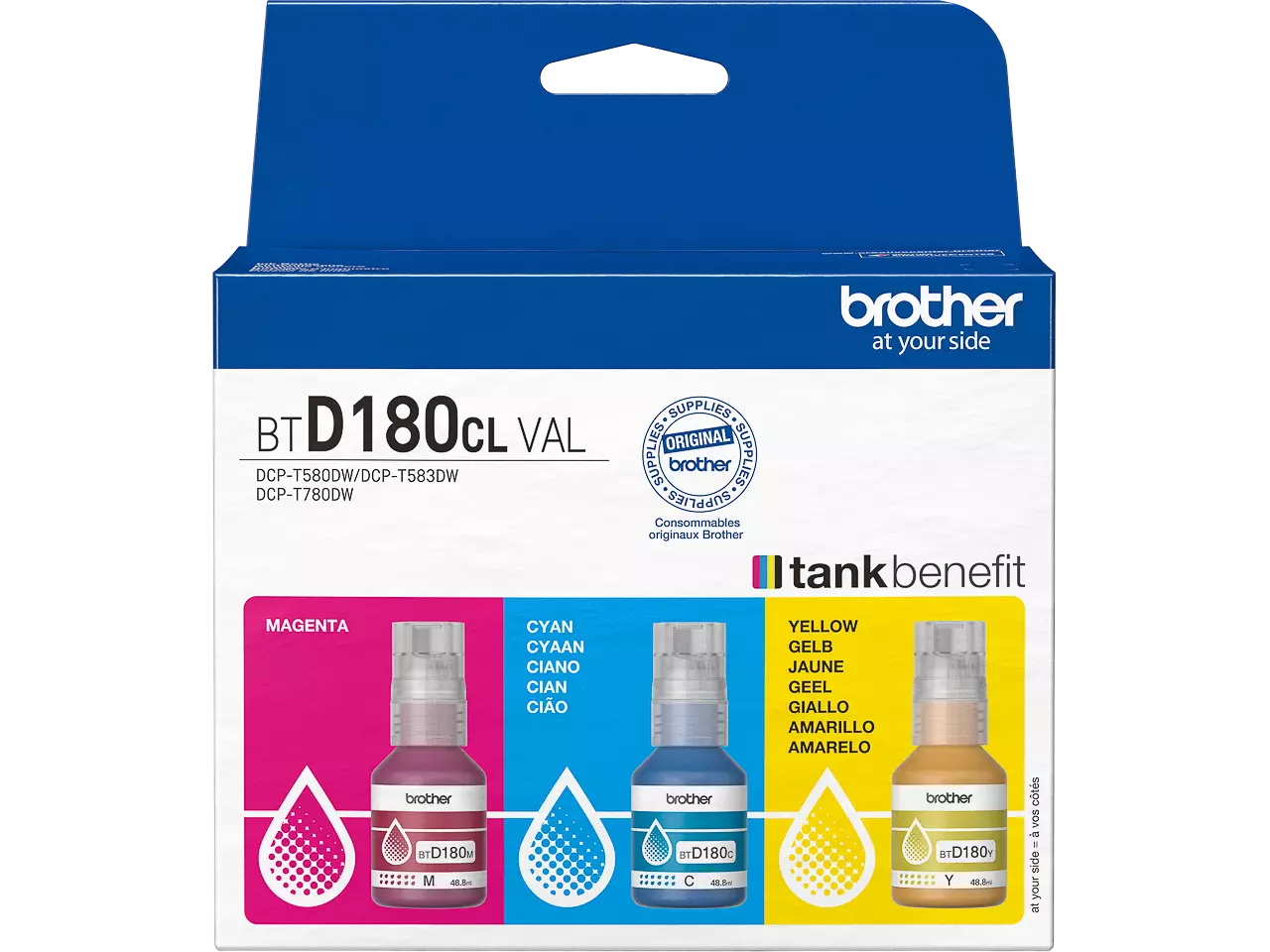 Brother BTD180CLVAL BROTHER DCP ink (3) cmy — 3x5000pages