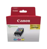 Canon Canon inktcartridge CLI-521, 446 pagina's, OEM 2934B016, 3 kleuren