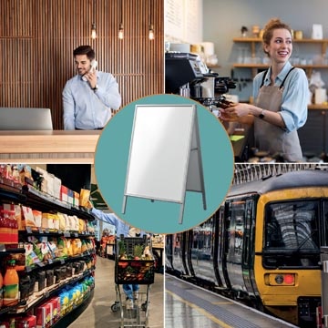 Nobo Nobo Essence stoepbord, uit aluminium, ft A1