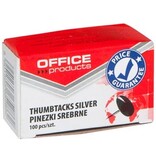 Office Products OFFICE products punaises Classic, zilver, doos van 100 stuks