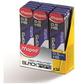 Maped Maped Black'peps potloodstiften, 0,5 mm, HB, doos van 12 stuks