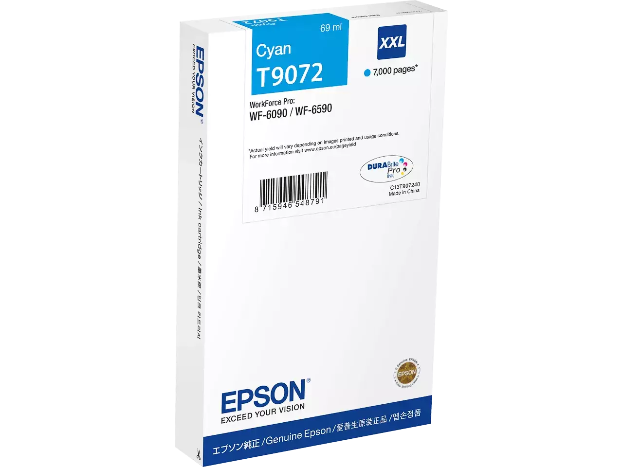 EPSON (C13T90724N) WF ink cyan HC 7000 (original)