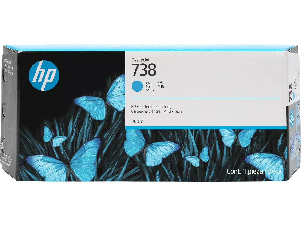HP (676M9A) 738M DNJ ink cyan HC 300ml (original)