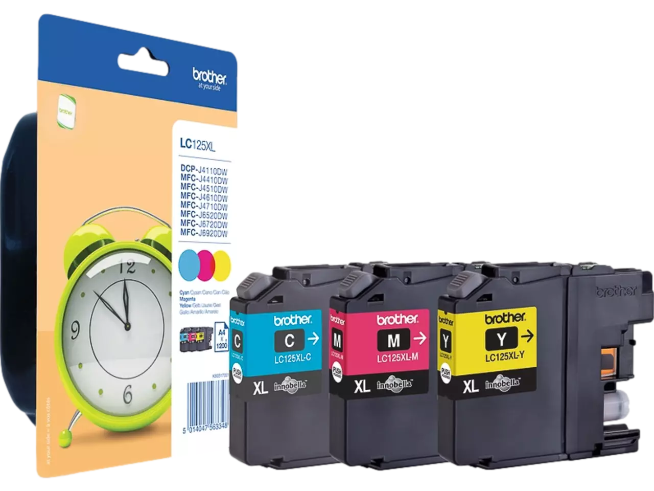 Brother LC125XLRBWBP BROTHER MFC ink (3) cmy HC — 3x1200pages bliste