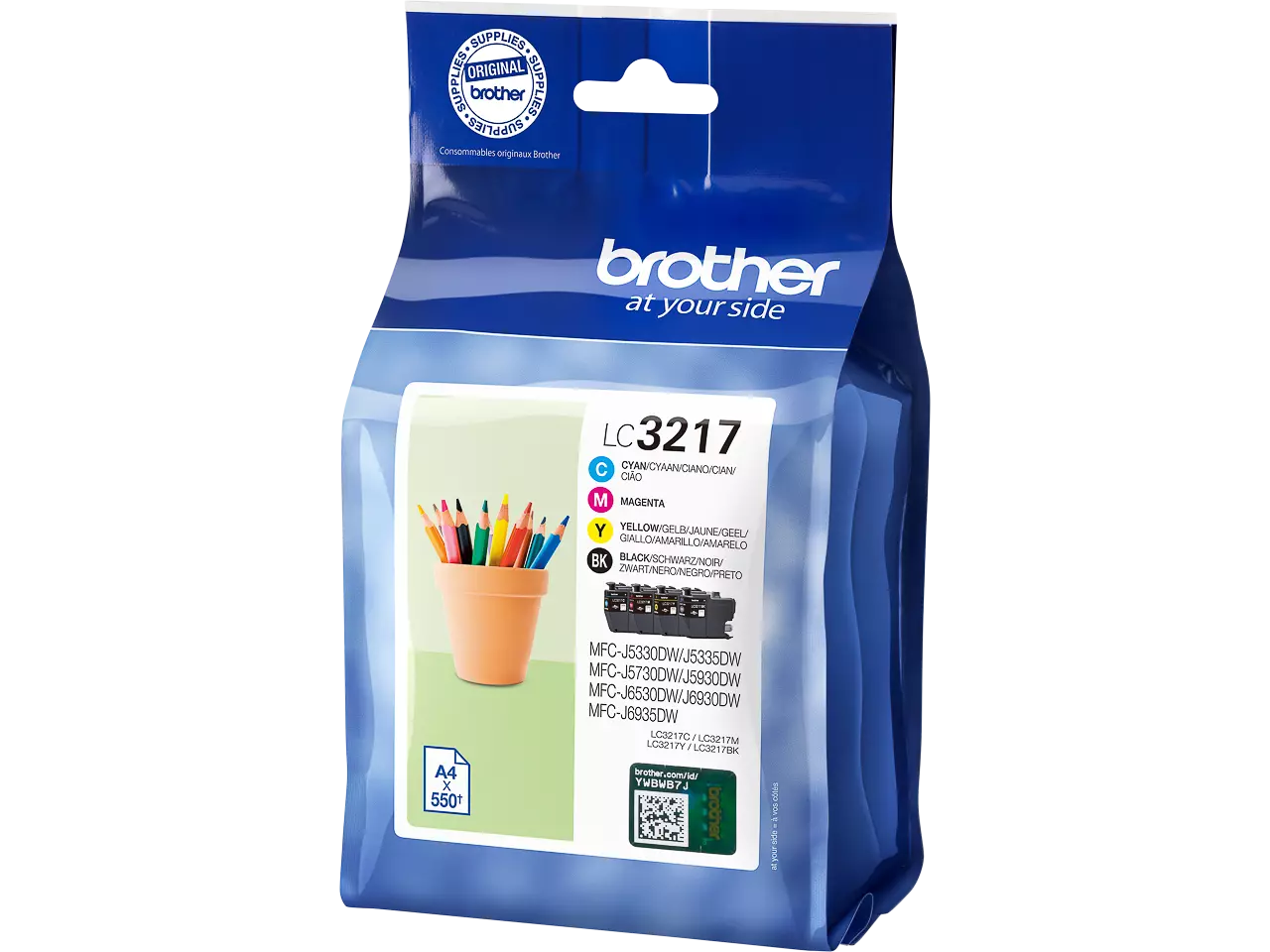 Brother LC3217VAL BROTHER MFC ink (4) cmyk 4x550 — pages blister
