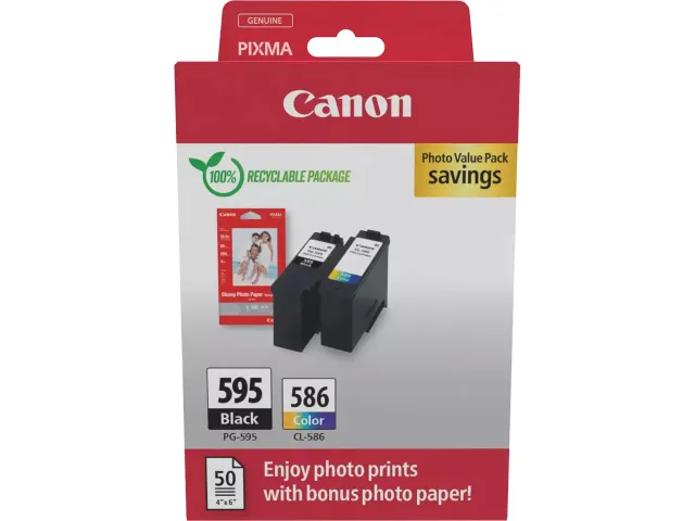 Canon 7171C004 CANON PG595+CL586+GP501 — Pixma MG ink+photo paper
