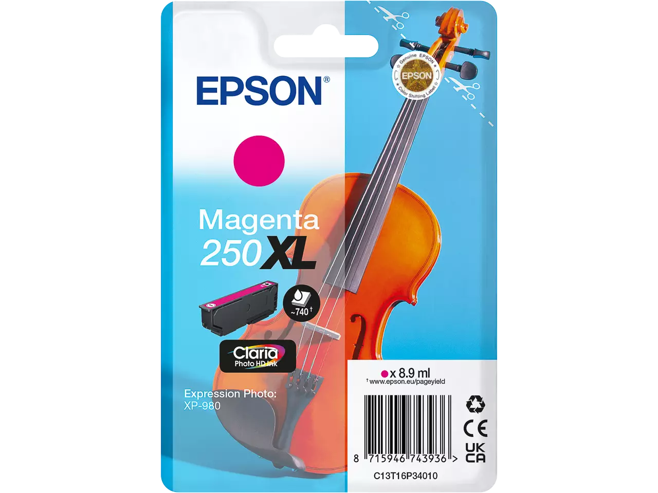 Epson C13T16P34010 EPSON 250XL XP ink magenta — 740pages