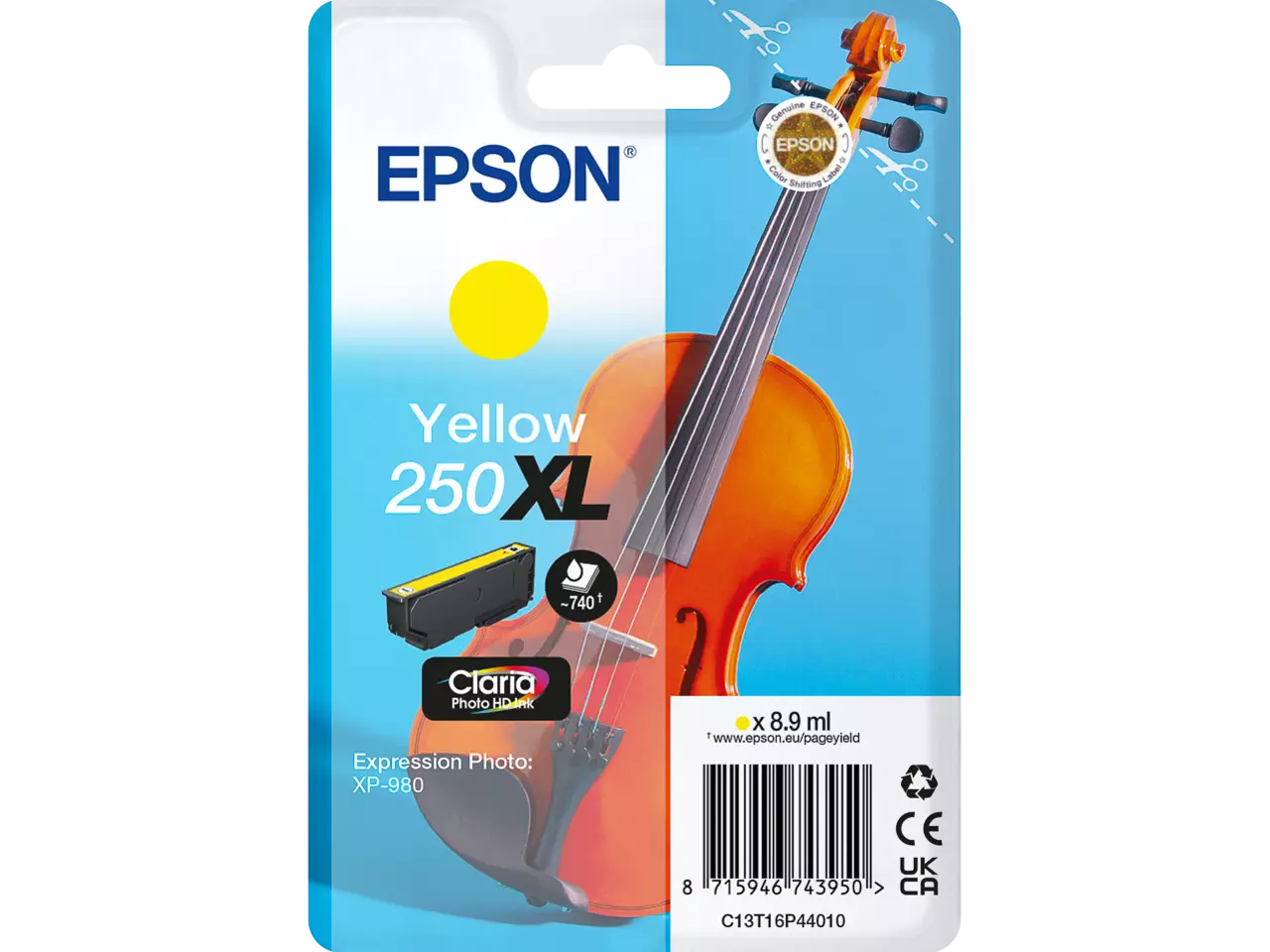 Epson C13T16P44010 EPSON 250XL XP ink yellow — 740pages