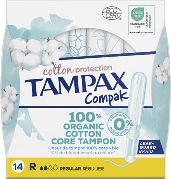 Tampax Tampax Cotton Regular tampons, pak van 14 stuks