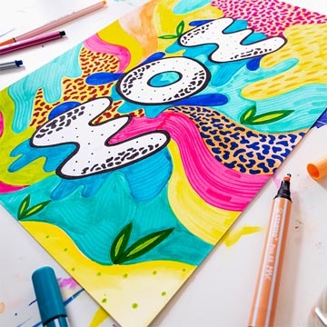 Stabilo STABILO Pen 68 viltstift MAX ARTY, etui van 6 stuks, assorti