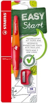 Stabilo STABILO EASYergo vulpotlood, 1,4 mm, voor rechtshandigen, blister van 1 stuk, oranje en rood