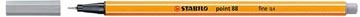 Stabilo STABILO point 88 fineliner, koud grijs — levering per 10