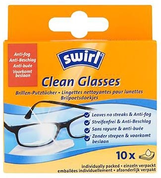 Swirl Swirl brilpoetsdoekjes, pak van 10 stuks