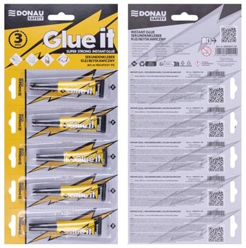 DONAU SAFETY DONAU SAFETY secondelijm, 3 g, op blister