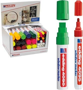 Edding Edding Krijtmarker e-4090, e-4095, display van 44 stuks