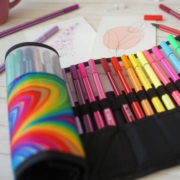 Stabilo STABILO Pen 68 viltstift ARTY, rollerset van 25 stuks, assorti