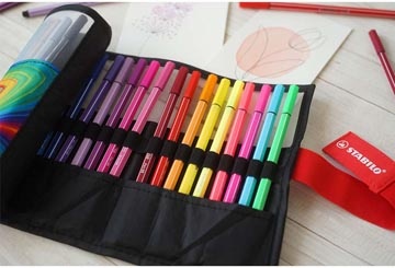 Stabilo STABILO Pen 68 viltstift ARTY, rollerset van 25 stuks, assorti